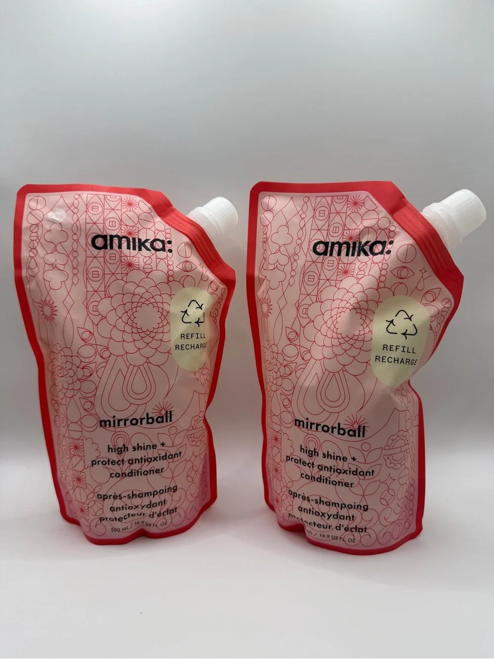 Amika Mirrorball High Shine + Protect Antioxidant Conditioner Refill 16.9 oz Lot